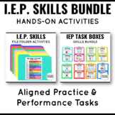 IEP Goal Bundle File Folders and Task Boxes for Special Education