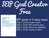 IEP Goal Creator - Free