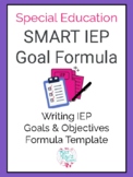 Writing Special Education IEP Goal Formula Template & Directions