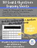 IEP Goal & Objective Data Tracking Sheets with Goal Bank (