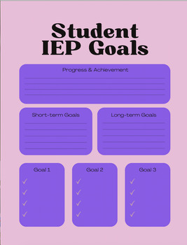 Preview of IEP Goal Printable