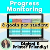 IEP Goal Progress Monitoring Template (Eight Goals/Student)