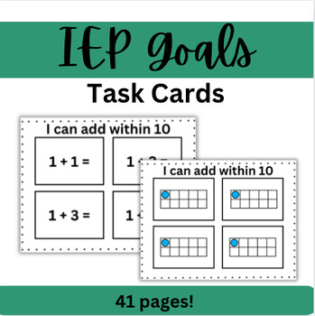 Preview of IEP Goal Task Cards