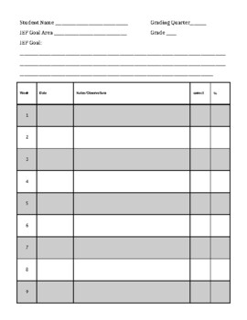 Preview of IEP Goal Tracker (Weekly)