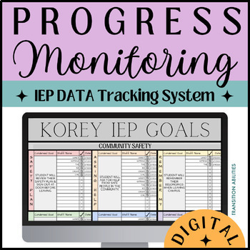 Preview of IEP Goal Tracker & Google Data Form | SPED TEACHER CASELOAD Progress Monitoring