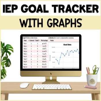 Preview of IEP Goal Tracker with Graphs in Google Sheets™ - Digital Data Collection Sheet