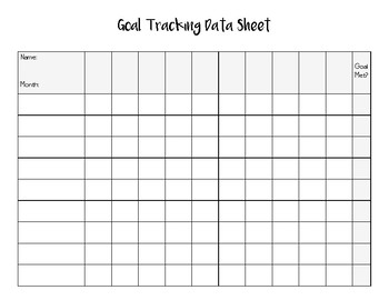 Preview of IEP Goal Tracking Data Sheet