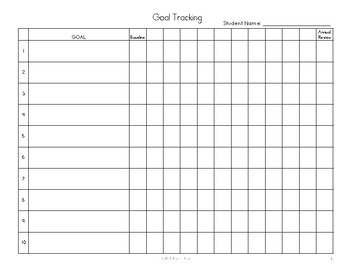 Preview of IEP Goal Tracking Data Sheet