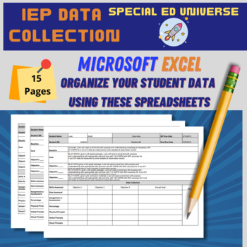 Preview of IEP Goal's Data Collection Sheets Microsoft Excel