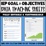 IEP Goals & Objectives - Data Tracking - Editable