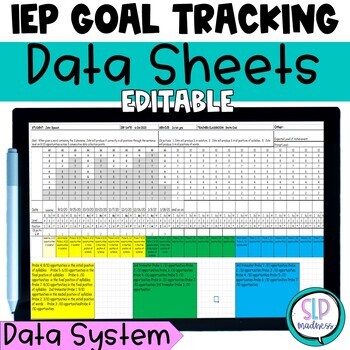 Preview of IEP Goals & Objectives Tracking Speech Therapy Data Collection Sheets Calendar