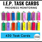 IEP Goals Task Cards Data Tracking | Progress Monitoring T