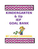 IEP Goals and Objectives Bank for K-2