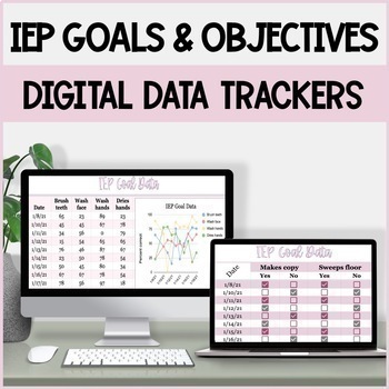 Preview of IEP Goals and Objectives Digital Data Trackers - Special Education ABA or Autism