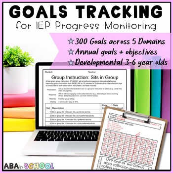 Preview of IEP Goals and Objectives Tracking BUNDLE 300 Goals for Progress Monitoring