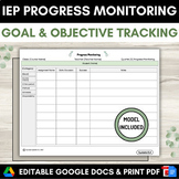 IEP Goals and Objectives Tracking Google Docs Data Collect