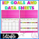 IEP Goals and Objectives Tracking Progress Monitoring Data