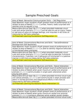 iep goals preschool social skills pragmatics preview