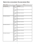 IEP ILP 504 Accommodation Documentation Form Editable