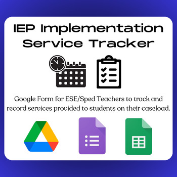 Preview of IEP Implementation Academic Services & Minutes Tracker- Google Forms (EDITABLE)