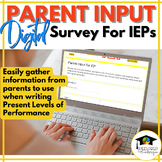 IEP Input Survey-Parent | Special Education