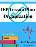 IEP Lesson Plan Organization