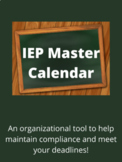 IEP Master Calendar Scheduler