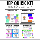 IEP Math Goals | Addition Kit for Practice and Assessment