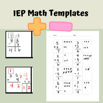 Preview of IEP Math Templates