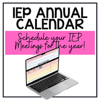 Preview of IEP Meeting Calendar FOR THE YEAR! - ARD Facilitators, IEP Facilitators