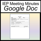 IEP Meeting Notes [IEP Meeting Minutes] [Sped Meeting Minu