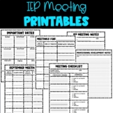 IEP Meeting Notes Printables - special education organization