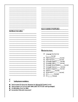 IEP Meeting Notes Template by SamTeach TPT