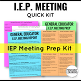 IEP Meeting Notes and Checklists for Special Education Org