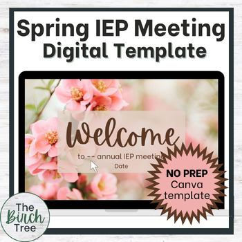 Preview of Special Education IEP Meeting Template Spring