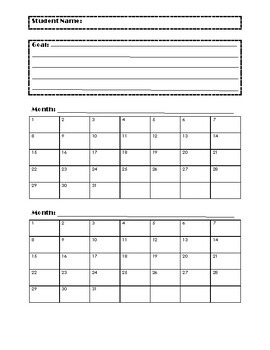 IEP Objectives Progress Monitoring Calendar by Crayons and Colors