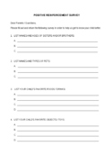 IEP Parent Input Form & Positive Reinforcement Survey - Ed