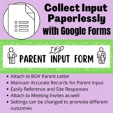 IEP Parent Input Google Form