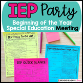 Special Education IEP Organization Beginning of the Year Meeting