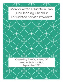 Preview of IEP Planning Checklist