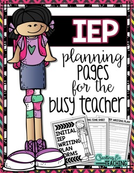 Preview of IEP Planning Pages for the {Busy} Teacher