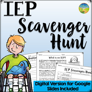 Preview of IEP Scavenger Hunt for Special Education - Self-Advocacy Activity
