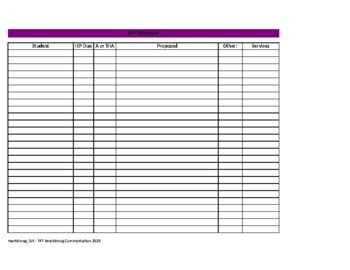 Preview of IEP Schedule Template