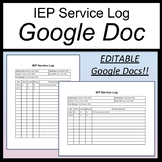 IEP Service Log [Special Education Service Log] [Distance 