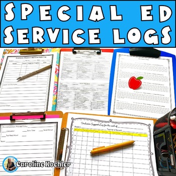 Preview of IEP Service Log Documentation Tracking Data Collection Sheets SPED Tracker