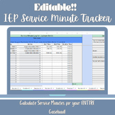 IEP Service Minutes Tracker – Editable Tracker