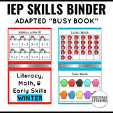 IEP Skills Busy Binder | Winter Adapted Book for Independe