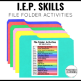 IEP Skills File Folder Activities | Special Education Low 