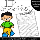 IEP Snapshot {Editable & Non-Editable Version}