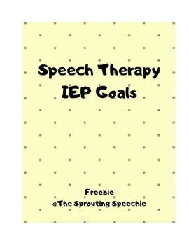 iep speech language goals
